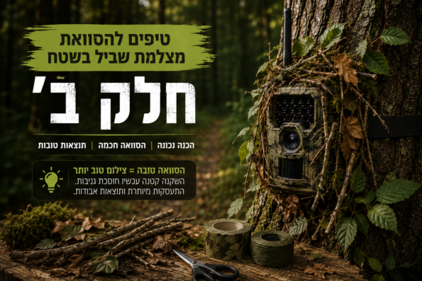 הסוואת מצלמת ציידים בשטח - חלק ב