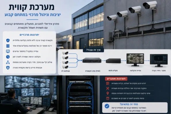 מצלמה סלולרית קווית או סולארית - מערכת קווית