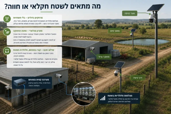 מצלמה סלולרית קווית או סולארית - מה מתאים לשטח חקלאי
