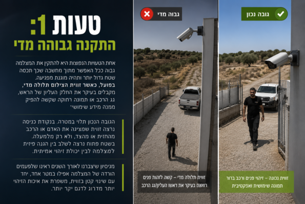טעויות בהתקנת מצלמות אבטחה - טעות 1