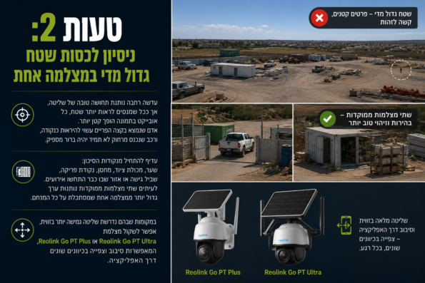 טעויות בהתקנת מצלמות אבטחה - טעות 2