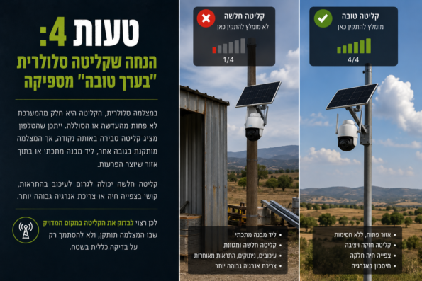 טעויות בהתקנת מצלמות אבטחה - טעות 4