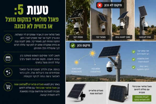 טעויות בהתקנת מצלמות אבטחה - טעות 5