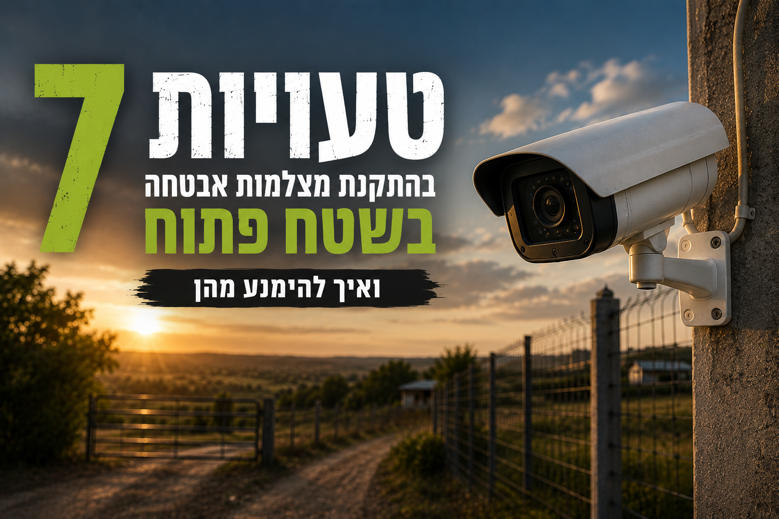 טעויות בהתקנת מצלמות אבטחה