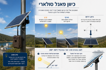 הכנת מצלמות לחורף הישראלי - כיוון פאנל סולארי