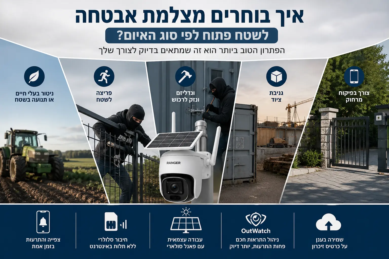 מצלמת אבטחה לשטח פתוח