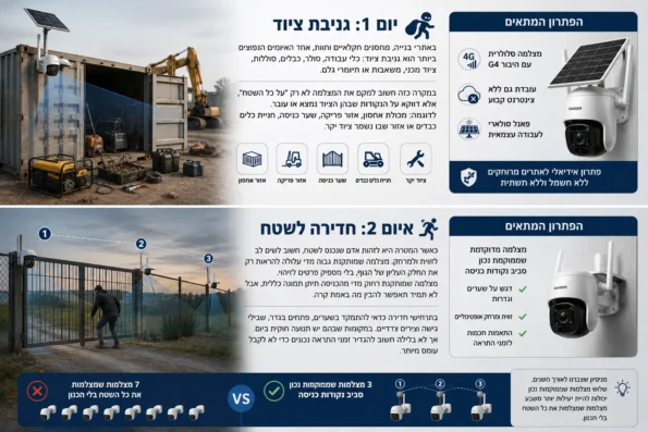 מצלמת אבטחה לשטח פתוח - איום 1 ו2