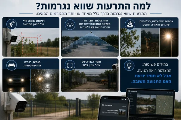 למה התרעות שווא במצלמות אבטחה