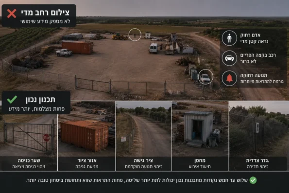 מערך אבטחה חכם לשטח פתוח - למה לא כדאי לצלם "את כל השטח"?