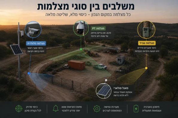 מערך אבטחה חכם לשטח פתוח - משלבים בין סוגי מצלמות