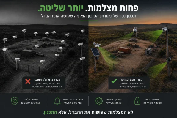 מערך אבטחה חכם לשטח פתוח - פחות מצלמות יותר שליטה