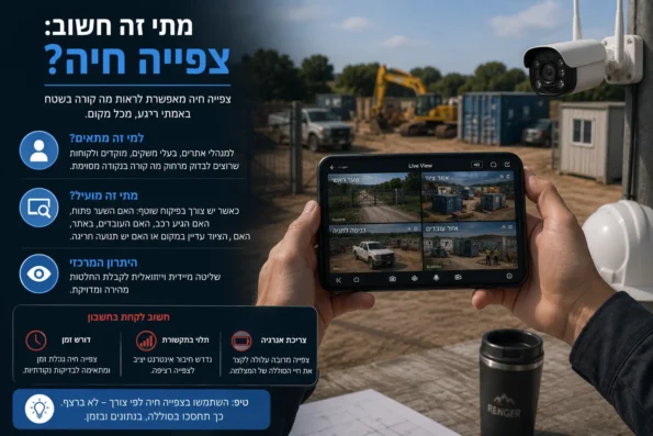 צפייה חיה הקלטה התראות אבטחה - מתי זה חשוב