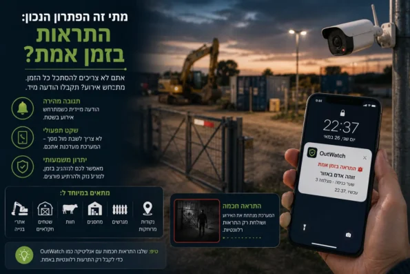 צפייה חיה הקלטה התראות אבטחה - התראות בזמן אמת?