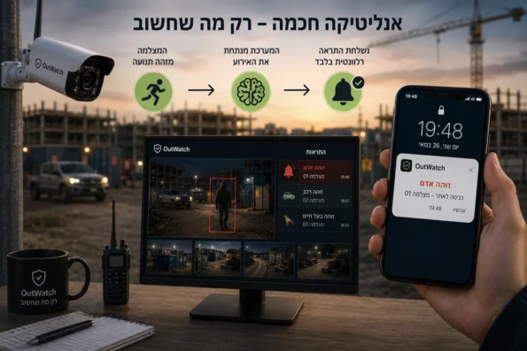 צפייה חיה הקלטה התראות אבטחה - אנליטיקה - רק מה שחשוב